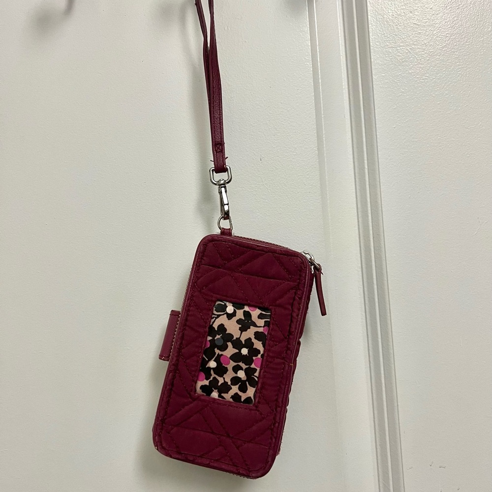 Vera Bradley Wristlet wallet phone case holder bag Id card